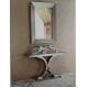 Popular White Gloss Console Table With Wall Mirror Opsite Double C Design