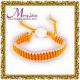 Customized lovely orange links friendship bracelets / bangles for ladies LS032