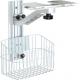 White medical monitor trolley arm with 4 inch universal casters