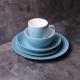 Fahion blue coloured glaze dinner set 16 pcs with gif box/dinner plate/bowl/mug/new bone china