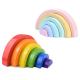 4.5cm Wooden Blocks Toys Arched Stacking Rainbow Blocks