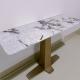 Minimalist Gold Marble Console Table , Cross Leg Console Table 1200mm Length