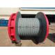 Painting / Galvanizing Hydraulic Crane Winch With Manual Control