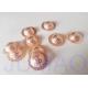 Copper Photo Chemical Etching Filter Caps / Hats Used In Chemical Industry