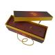 Gold CMYK Full Colors Rigid Cardboard Material Lid Box Bottom Packing Box with Thick PP Handle Rope