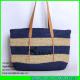 LUDA women summer fresh paper straw bucket bag striped crochet beach tote bag