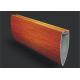 Floating Commercial Ceiling Tiles , Aluminum Wooden Tube With Bullet shaped