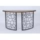 Custom Coffee Table With Wooden Top Metal Frame Antiquity