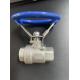 2PC Stainless Steel Oval / Round Handle Thread Ball Valve with Shipping Cost Included