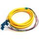 0.5M FC - LC 12 Cores Armored Fiber Optic Pigtail Connector , Lc Pigtail Single Mode