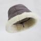 Elegant Suede Fabric Sheepskin Beanie Hat Winter Custom Fashion For Unisex