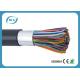 Black PE Sheath Telephone Line Cable Shield 10 / 20 / 25 / 50 / 100 Pairs Solid Copper Cable for Telephone and Secruity