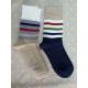 Custom logo knitting classic colorful stripes Cotton crew socks