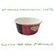 Large Capacity Disposable Paper Bowl , Salad Paper Container With Plastic Lid