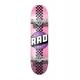 YOBANG OEM RAD Wheels Checker Stripe Pink / Black Complete Skateboard - 7.75 x 31.25