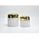 JG-AD(2), 15ml 50ml 100ml cylinderic opal white glass cosmetic jars with dome cap, glass primary cosmetic packaging