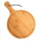Non Stick Small Round Wooden Pizza Board With Shrink Wrap / Carton Box Packing