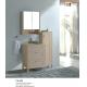 Wood Grain PVC Modern Bathroom Vanities , Freestanding Bath Vanity 600*550*900mm