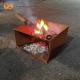 New Design Rusty Corten Steel Metal Camping Barbecue Fire Pit