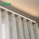 Single LED Curtain Rail Track New Design Good Quality Metal Material Ceiling Accessory Curtain Track With LED Lights