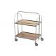 Transparent Deluxe Foldable Push Cart Movable Bar 2 Layer