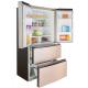Home Appliance Four Doors French Fridge Freezer Electronic Control With LCD Touch Key