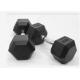 Rubber Coated PU 30kgs Hexagon Gym Fitness Dumbbell