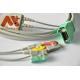 Nihon Kohden Compatible 3 Lead Clip Direct-Connect ECG Cable For OPV -1500