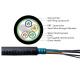 Black Color Aerial Fiber Optic Cable GYTS Low Loss With Light Armored PE Jacket