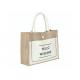 Eco - Friendly Jute Shopping Bags Large Capacity With Sturdy Shoulder Straps