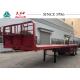Heavy Duty 45 Foot Flatbed Trailer With Bogie Suspension For Kuwait Transportation