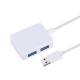 White PC Mac Laptop Desktop 4 In 1 5Gbps USB 3.0 Hub