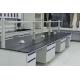 Steel And Wood Chemistry Lab Bench Furniture 12.7mm Black Phenolic Resin Top