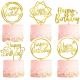 Birthday Cake Topper Set, Double-Sided Glitter, Acrylic Happy Birthday Cake Toppers/Cupcake Toppers, Birthday Decor