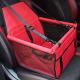 Red PVC Tube Pet Car Booster Seat 42cm Dog Car Carry Box