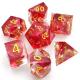 OEM Sharp Edge Resin RPG Dice 7 Pcs Hand Poured For Pathfinder