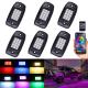 6 Pods Truck RGB LED Rock Lights , Multicolor RGB Rock Light Kit