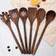 Black Walnut Kitchen Utensil 6 Pcs Home Solid Wood Spatula Spoon Cooking Set