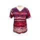 Irregularly Shape Ladies Striped T Shirt , Women'S Collared T Shirts Quick Dry