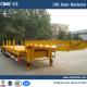 tri-axle 50 ton low flatbed truck trailer with pins