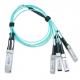 40G AOC Breakout Cables 40G QSFP+ To 4x10G QSFP+ Breakout Active Optical Cable 1m
