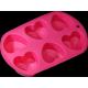 Silicone manufacturer Silicone baking tools 6 cups heart shaped silicone mold SB-009