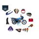 Complete Motorcycle Plastic Body Parts Blue Front Fender Side Cover For Suzuki AX100
