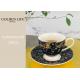 Personalize Floral Cup And Saucer Gift Set Ceramic Flower Pattern Multi Colors