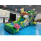 Outdoor Bounce House With Slide Jungle Animals Inflatable Bouncy Castle With Slide Combo Double Slides For Rental