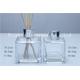 clear perfume glass bottle with knob lid