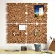 Memo Pin Board Cork Notice Boards For Kitchen Hollow Carved 12*12in 500pcs