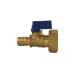 Female Thread 5 Bar Brass Gas Cock with L Type Handle PTFE Seal