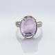 925 Sterling Silver Oval Dome Amethyst Ring(P24E)