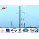 11.8m - 1250dan Electricity Pole Galvanized Steel Pole 14m For Electric Line